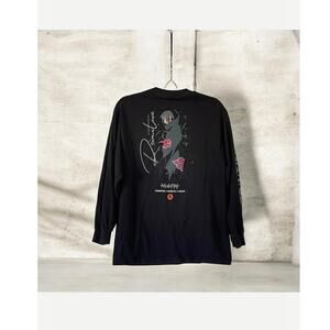 Primitive x Naruto Itachi  Long Sleeve T-Shirt Mens M Black Pullover Anime